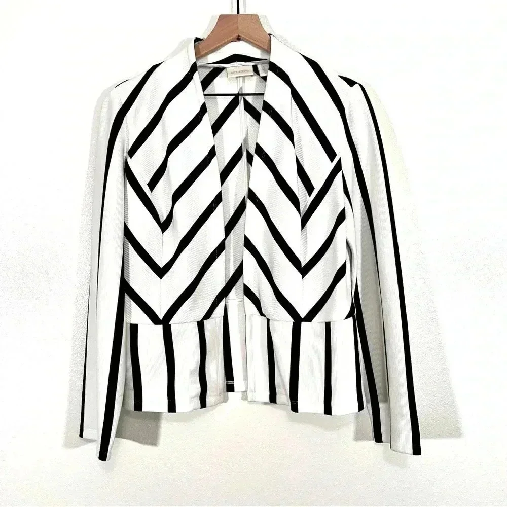 Chico’s Stripe Ottoman Jacket